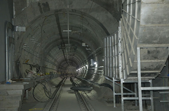 Completed tunnel with Tunnel Ventilation System at Vidhan Bhavan